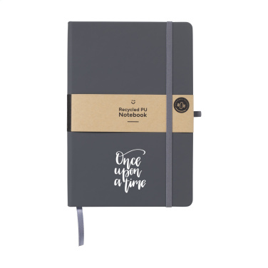 Logo trade advertising products picture of: Recycled GRS PU Paper Notebook A5
