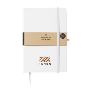 Logo trade promotional giveaway photo of: Recycled GRS PU Paper Notebook A5