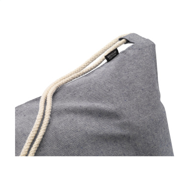Logo trade promotional giveaways image of: GRS Recycled Cotton PromoBag (180 g/m²) backpack