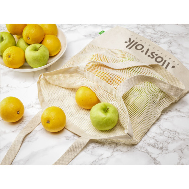 Logotrade promotional merchandise picture of: Natura Organic Mesh Shopper (180 g/m²) shopping bag