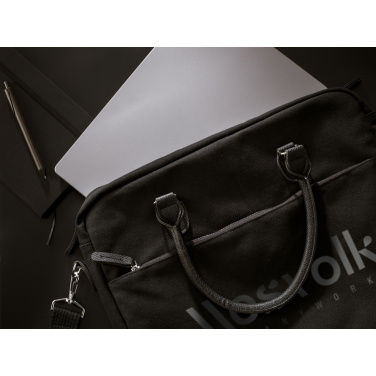 Logo trade promotional gift photo of: Denver Recycled Canvas 15.6-inch laptop bag