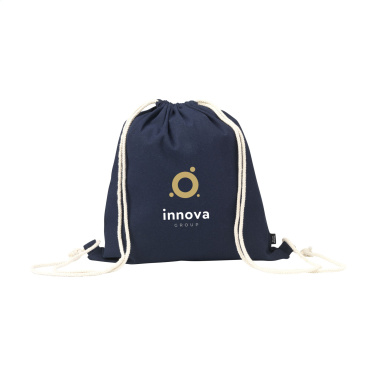 Logo trade promotional gifts picture of: PromoColour GRS Recycled Cotton Backpack (150 g/m²)