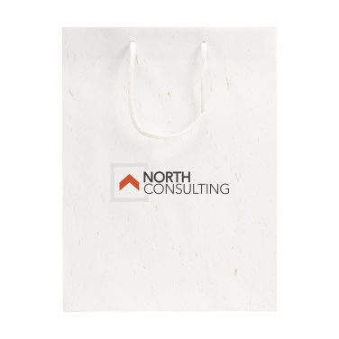 Logotrade promotional item image of: Leaf It Bag recycled with straw fibres (180 g/m²) L