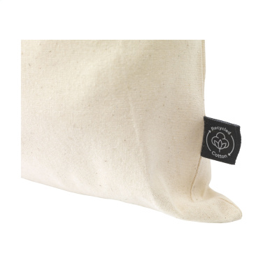 Logo trade promotional merchandise picture of: Gift Pouch Natural GRS Recycled Cotton (150 g/m²) L