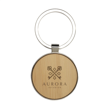 Logotrade promotional items photo of: Bamboo Key Circle keyring