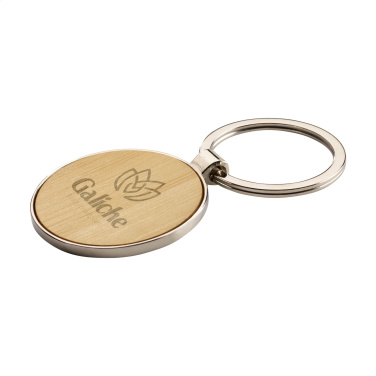 Logo trade promotional product photo of: Bamboo Key Circle keyring