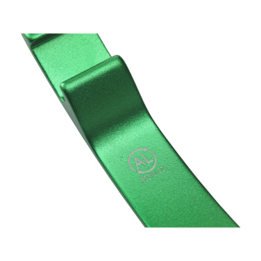 Logo trade promotional gifts picture of: Alu Opener GRS Recycled keyring
