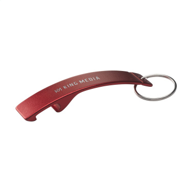 Logo trade promotional giveaways picture of: Alu Opener GRS Recycled keyring