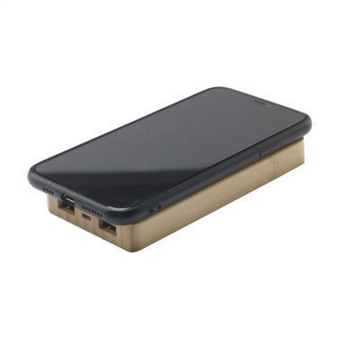 Logo trade promotional gift photo of: Solar Powerbank 8000+ Wireless Charger