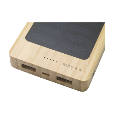 Logo trade promotional giveaway photo of: Solar Powerbank 8000+ Wireless Charger