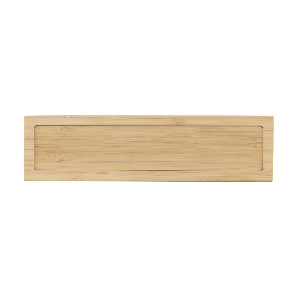 Logotrade advertising products photo of: Bamboo Alarm Clock with Wireless Charger