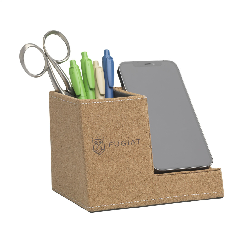 Logo trade advertising product photo of: Ecork Pen Holder Wireless Charger