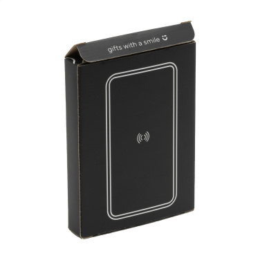 Logo trade promotional merchandise image of: Boru Bamboo RCS Recycled ABS Powerbank Wireless Charger