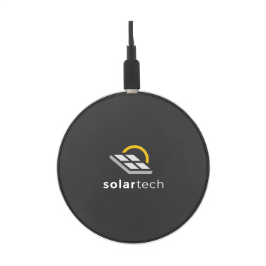 Logo trade promotional giveaway photo of: Tecco GRS Recycled Alu 15W Wireless Charger