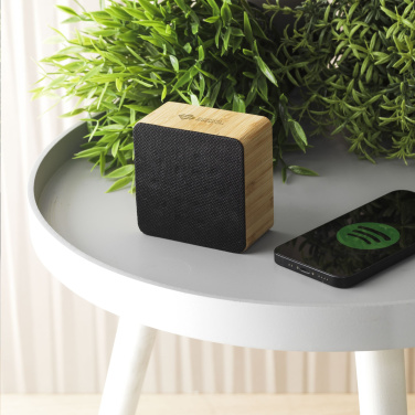 Logo trade promotional giveaways image of: Sonido 5W Bamboo wireless speaker