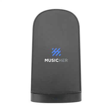 Logo trade promotional item photo of: Triple-Up RCS Recycled ABS Wireless Charger Stand