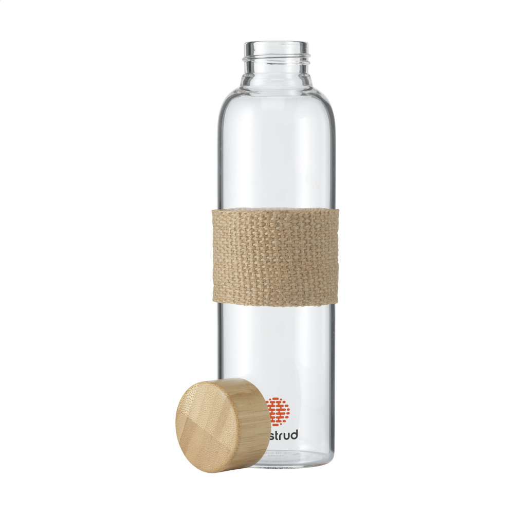 Logotrade promotional giveaway image of: Senga Glass Bamboo 500 ml drinking bottle