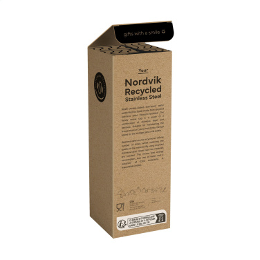 Logo trade corporate gifts image of: Nordvik RCS Recycled Steel 500 ml drinking bottle