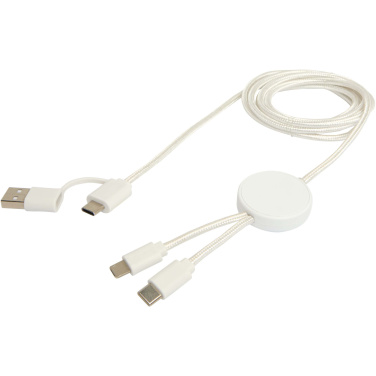 Logotrade promotional gift picture of: Citala 5-in-1 recycled plastic 150 cm data sync and 27W fast charge cable
