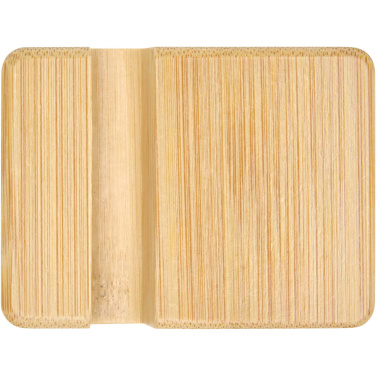 Logo trade business gifts image of: Ebla bamboo phone stand