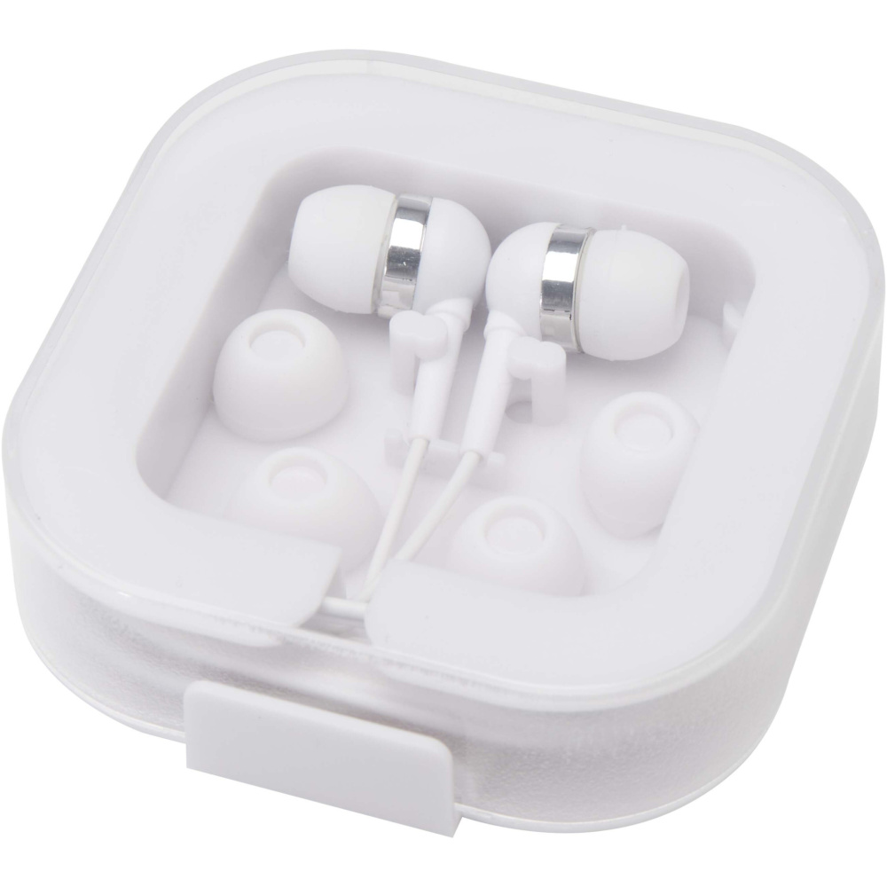 Logo trade advertising product photo of: Dofida wired Type-C earbuds with recycled plastic storage box
