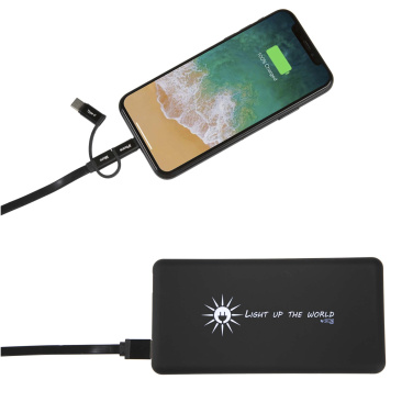 Logo trade promotional products image of: SCX.design P30 8000 mAh light-up solar power bank