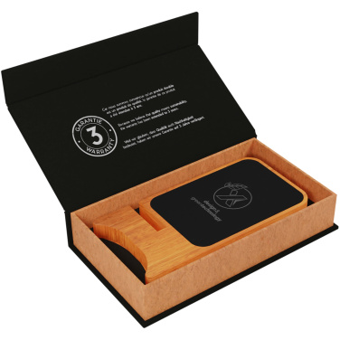 Logo trade advertising product photo of: SCX.design W16 10W light-up wireless wooden stand