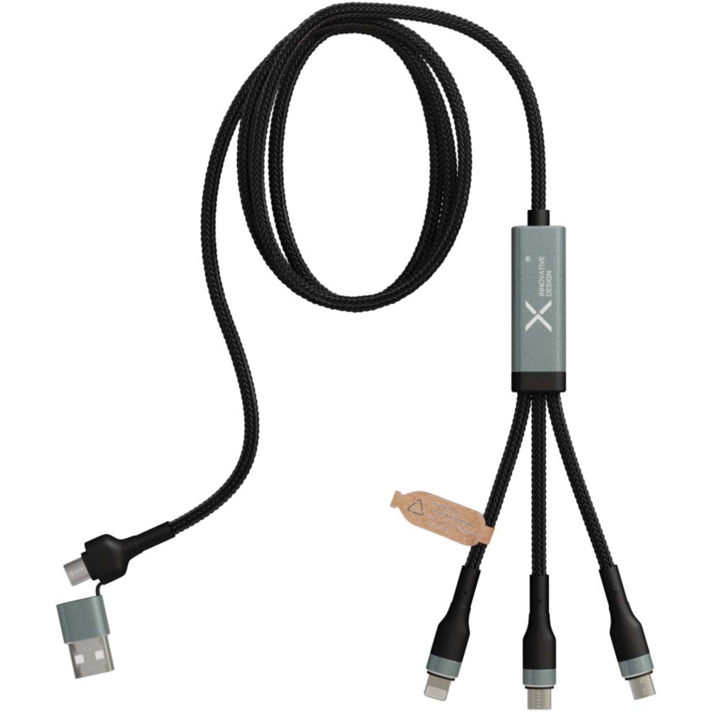 Logotrade promotional items photo of: SCX.design C53 100W 5-in-1 rPET ultra fast charging cable