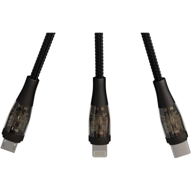 Logo trade promotional item photo of: SCX.design C50 5-in-1 fast charging 100W/5A cable with digital display