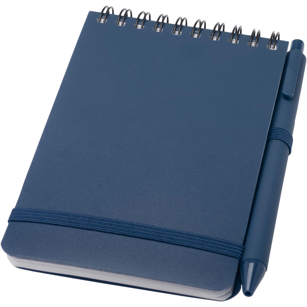 Logotrade promotional giveaway image of: Thalaasa A6 hard cover ocean-bound notebook with ballpoint pen (black ink)