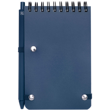 Logo trade promotional gifts image of: Thalaasa A6 hard cover ocean-bound notebook with ballpoint pen (black ink)