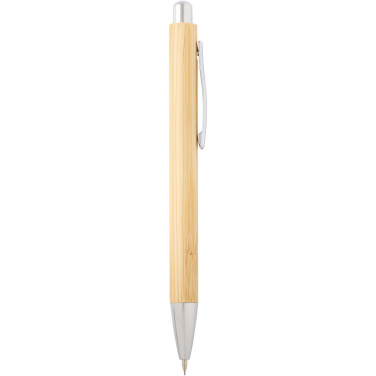 Logotrade promotional gifts photo of: Oblys bamboo ballpoint pen and mechanical pencil set (black ink)