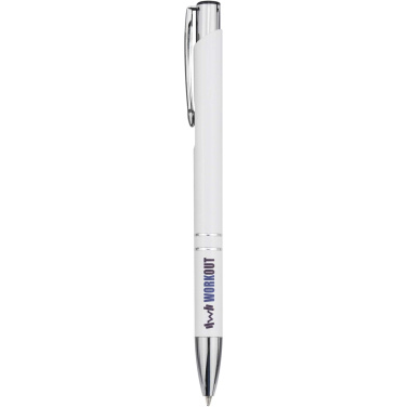 Logo trade promotional products image of: Moneta recycled aluminium ballpoint pen (blue ink)