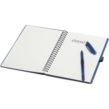 Logo trade corporate gift photo of: Slate reusable soft cover notebook and pen set (black ink)