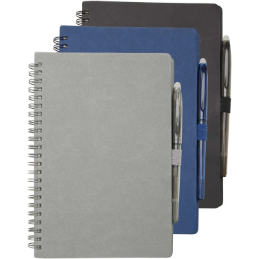 Logo trade promotional gifts picture of: Slate reusable soft cover notebook and pen set (black ink)