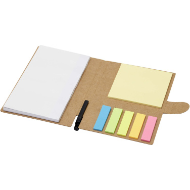 Logo trade promotional gift photo of: Swift sticky notes booklet with ballpoint pen (black ink)