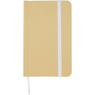 Logo trade promotional items image of: Reed A6 recycled hard cover notebook with plain pages