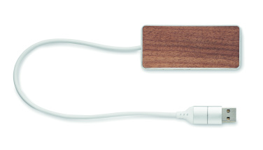 Logo trade promotional items image of: USB hub 4 ports 27,5 cm