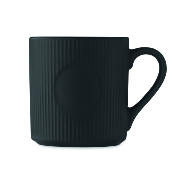 Logo trade promotional gift photo of: Ribbed ceramic mug mat 340 ml