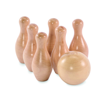 Logotrade promotional products photo of: Mini pine wood bowling set