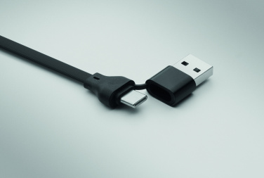 Logo trade advertising product photo of: 60W cable keyring recycled ABS