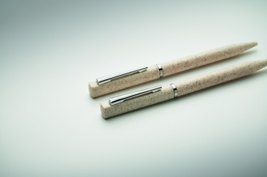 Logotrade promotional product image of: Wheat straw/ABS twist pen set
