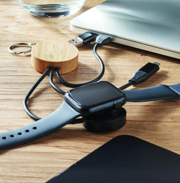 Logo trade promotional gifts picture of: Key ring with 4 in 1 60W cable