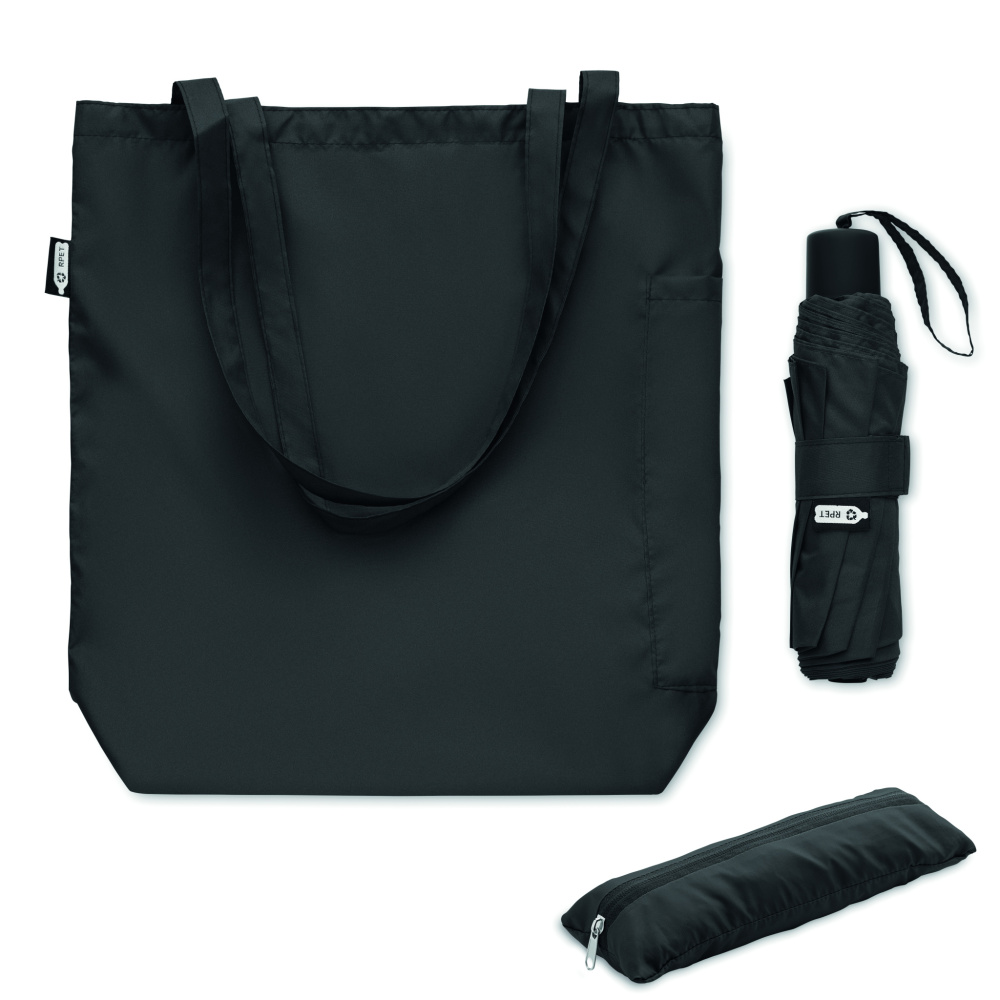 Logo trade corporate gifts picture of: 21 inch RPET umbrella set