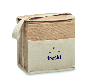 Logotrade promotional giveaways photo of: Jute and canvas cooler bag 3L