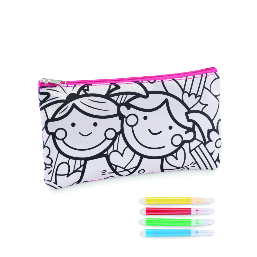 Logo trade promotional item photo of: Pencil case with markers