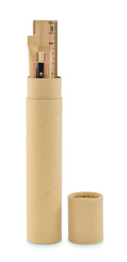 Logo trade promotional gifts picture of: Paper tube stationery set