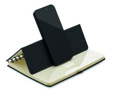 Logo trade corporate gifts picture of: A5 notebook with phone holder