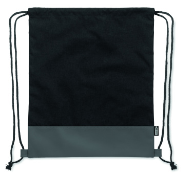 Logo trade advertising product photo of: RPET PU drawstring bag 2 tone