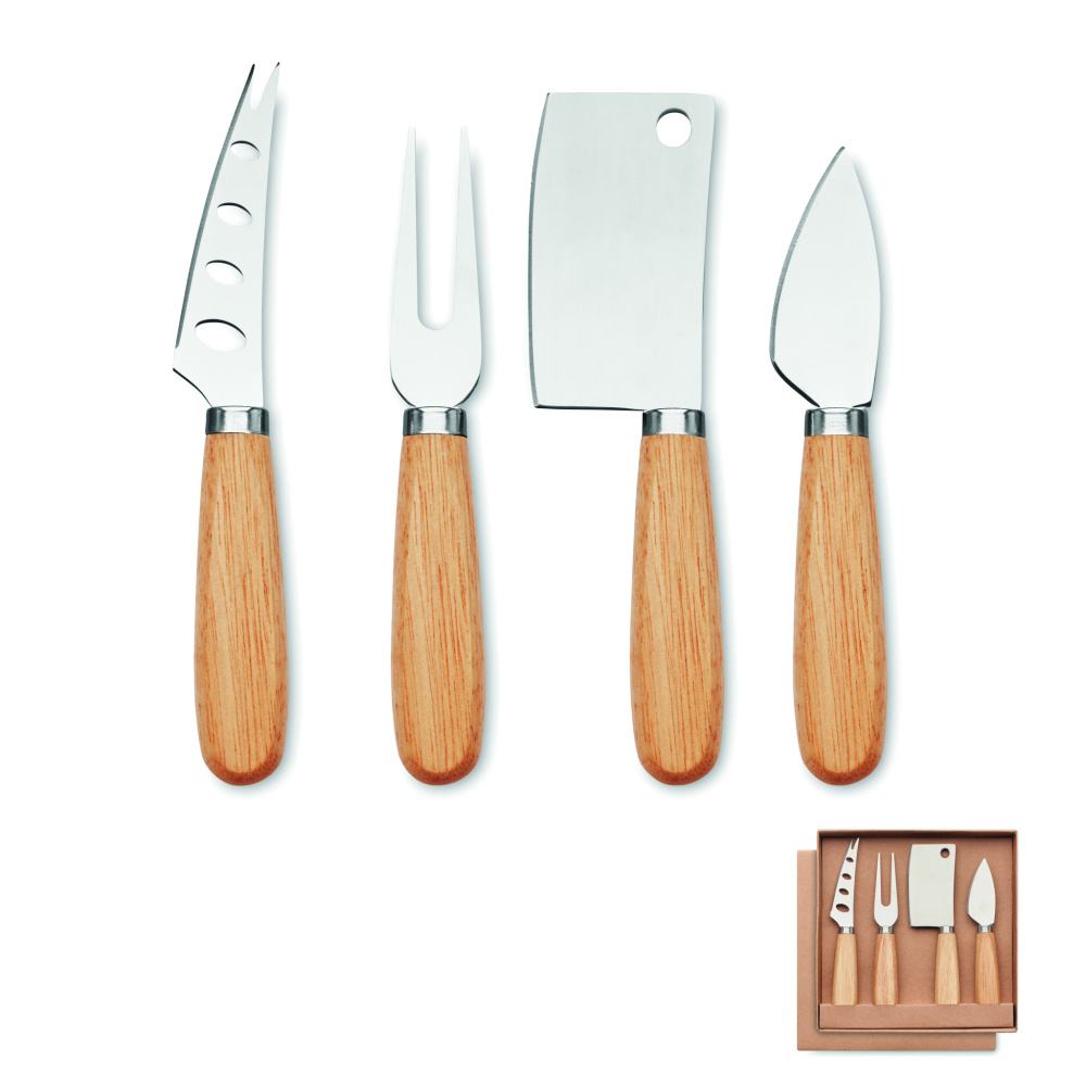 Logotrade promotional giveaway image of: Set of 4 cheese knives